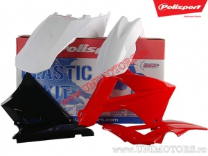 Conjunto de plástico (blanco - rojo - negro) - Gas Gas EC 125 ('11-'12) / EC 200 / EC 250 / EC 250 Racing / EC 300 ('11) - Poli