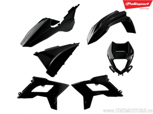 Conjunto de plástico negro - Beta RR 125 LC 2T Enduro / RR 125 LC Motard CBS FDV / RR 300 2T Enduro Oilmix / RR 430 Enduro - Po