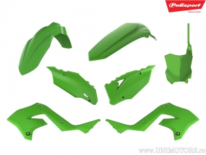 Conjunto de plástico verde - Kawasaki KX 125 M ('03-'08) / KX 250 M 2T ('03-'04) / KX 250 R 2T ('05-08) - Polisport