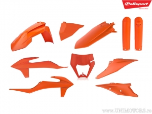 Conjunto de plásticos laranja - KTM EXC 150 TPI / EXC-F 250 ie 4T ('20-'22) / EXC-F 350 ie 4T Sixdays ('20-'21) - Polisport