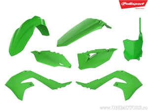 Conjunto de plásticos verdes - Kawasaki KX 250 4T C / KX 250 4T X / KX 450 F ('19-'20) - Polisport