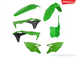 Conjunto de plásticos verdes/negros - Kawasaki KX 250 F 4T ('17-'19) - Polisport