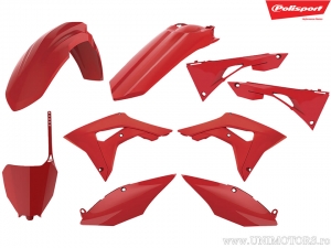 Conjunto de plásticos vermelhos - Honda CRF 250 R ('18-'19) / Honda CRF 450 R ('17-'19) - Polisport