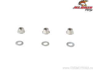 Conjunto de porcas da roda dianteira (3 peças) - Kawasaki KFX50 2T ('03-'06) / Suzuki LT-Z50 4T Quadsport ('06-'21) - All Balls