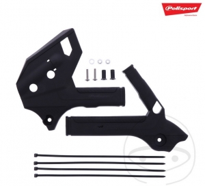 Conjunto de proteção de quadro preto Polisport - Suzuki DR-Z 400 ('00-'04) / Suzuki DR-Z 400 E ('00-'07) / Suzuki DR-Z 400 S (