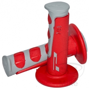 Conjunto de punhos de guidão 793 vermelho cinza Progrip D: 22 mm L: 115 mm fechados - JM