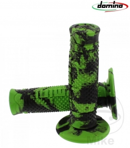 Conjunto de punhos de guidão A260 verde preto Domino D: 22 mm L: 118 mm fechados - JM