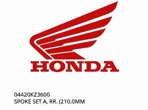 CONJUNTO DE RAIOS A, TRAS. (210,0MM - 04420KZ3600 - Honda)