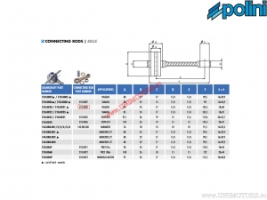 Connecting rod (85mm) - Polini - without picture!!!