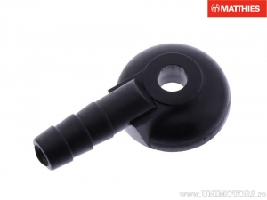 Connessione tubo carburante carburatore Dellorto 7,5 mm plastica nera - JM