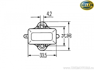 Contact de pression universel - 6DF 001 551-091 - Hella