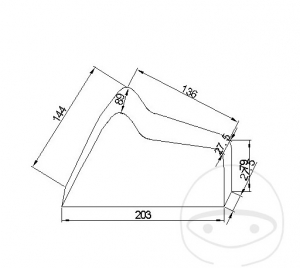 Copertura interna per motocicletta 203 x 144 cm grigia - JM