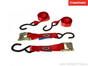 Correa ajustable 2 piezas 2 m x 25 mm rojo - JM