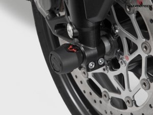 Crashpad ax roata fata set - material: poliamidă - culoare: negru - Kawasaki Z H2 ('19-) - SW-Motech