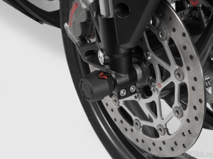 Crashpad ax roata fata set - material: poliamidă - culoare: negru - Kawasaki Z H2 ('19-) - SW-Motech