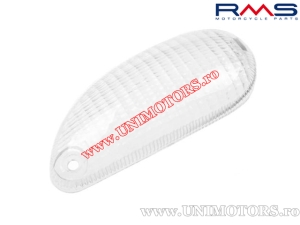 Cristal de señal de giro trasero blanco SX - Gilera Typhoon / Storm / Piaggio NTT / NRG / Zip Fast Rider / Zip SP - (RMS)