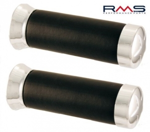 Custom handlebar grips set - color: black-chrome - RMS