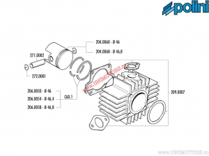 Cylinder gasket set (2090007) - Garelli Noi 50 Matic - Polini