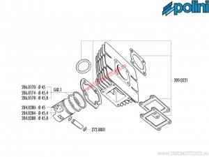 Cylinder gasket set (2090221) - Yamaha Cappy 50 / DT 50 - Polini