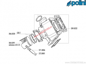 Cylinder gasket set (2090222) - Yamaha DT 80 - Polini