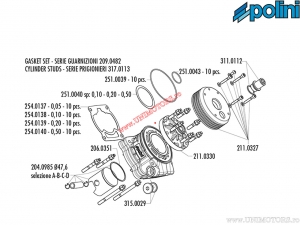 Cylinder set (diameter 47.6mm / 70cc) - Polini - without picture!!!