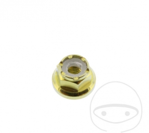 Dado autobloccante con collare Pro Bolt M3 x 0,50 mm titanio dorato - JM