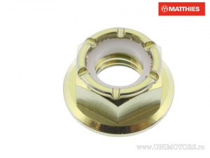 Dado autobloccante con collare Pro Bolt M8 x 1.25 mm titanio oro - JM