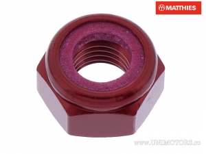 Dado autobloccante Pro Bolt M10 x 1.25 mm alluminio rosso - JM