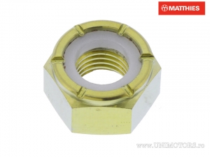 Dado autobloccante Pro Bolt M10 x 1.25 mm titanio dorato - JM