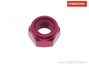 Dado autobloccante Pro Bolt M6 x 1.00 mm alluminio rosso - JM