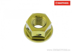 Dado con collarino Pro Bolt M8 x 1.25 mm titanio Racing oro - JM