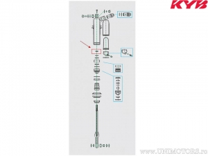 Dado di bloccaggio - Honda CR 125 R / Husqvarna TE 310 ie / Kawasaki KX 500 E / Suzuki GSX-R 1000 / Yamaha WR 250 - Kayaba