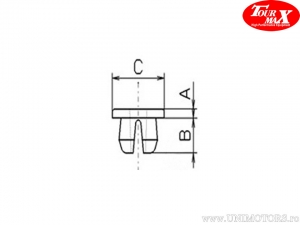 Dado in plastica per vite M4 Set di 10 pezzi - TourMax