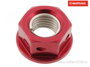 Dado pignone posteriore Pro Bolt M10 x 1.25 mm alluminio Race rosso - Daelim Damien 125 / VJ 125 Roadwin / VL 125 Fi Daystar - J