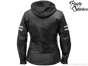 Damen Motorradjacke mit Kapuze Rusty Stitches Joyce Schwarz-Weiß (schwarz-weiß) - Rusty Stitches