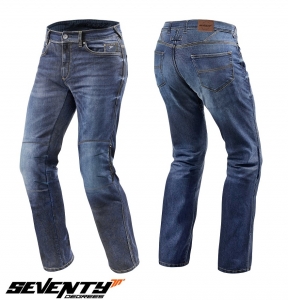 Damen Motorradjeans Seventy Modell SD-PJ4 Regular Fit Blau (mit Aramid Kevlar Einsätzen) - Blau, M