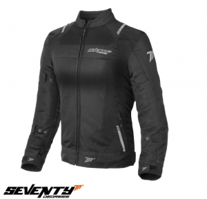 Damen Racing Sommerjacke Seventy Modell SD-JR54 Farbe: Schwarz - Schwarz, XL (61/62cm)