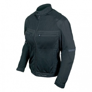 Damen Touren Motorradjacke Unik Racing Modell VZ-04 Farbe: schwarz - Schwarz, M