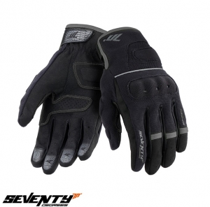 Dames motorhandschoenen Urban zomer Seventy model SD-C56 zwart/grijs - tactiele vingers