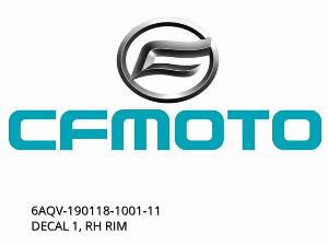 DECAL 1, JANTĂ DREAPTĂ - 6AQV-190118-1001-11 - CFMOTO