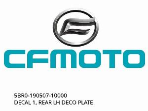 DECAL 1, PLACĂ DECORATIVĂ SPATE STÂNGĂ - 5BR0-190507-10000 - CFMOTO