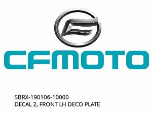 DECAL 2, PLĂCUȚA DECORATIVĂ FAȚĂ STÂNGA - 5BRX-190106-10000 - CFMOTO