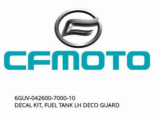 DECAL KIT, FUEL TANK LH DECO GUARD - 6GUV-042600-7000-10 - CFMOTO