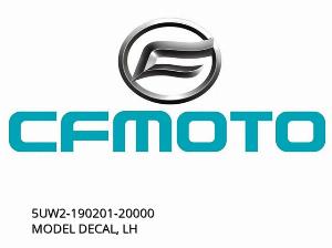 DECAL MODEL, STÂNGA - 5UW2-190201-20000 - CFMOTO