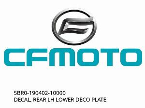 DECAL, PLACĂ DECORATIVĂ SPATE STÂNGĂ INFERIOARĂ - 5BR0-190402-10000 - CFMOTO