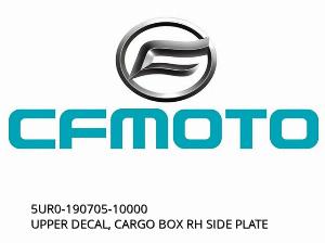 DECAL SUPERIOR, PLACĂ LATERALĂ DREAPTĂ A CUTIEI DE MARFĂ - 5UR0-190705-10000 - CFMOTO