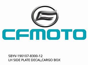 DECALCOMANIE PLACĂ LATERALĂ STÂNGĂ, CUTIE DE MARFĂ - 5BYV-190107-8300-12 - CFMOTO