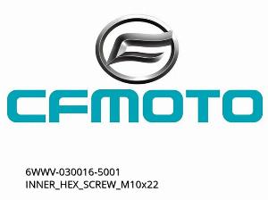 Descriere piesă motocicletă: SURUB_INTERN_HEX_M10x22 - 6WWV-030016-5001 - CFMOTO