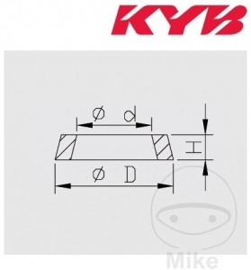 Dichtring Teleskop Kayaba 12.5 x 27 x 5 mm - CAN-AM DS 450 X-xc / Kawasaki KX 85 A 17/14 Zoll / Yamaha YFZ 450 - JM