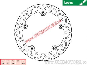 Disc frana fata racing MSTR156RAC rigid - Lucas TRW